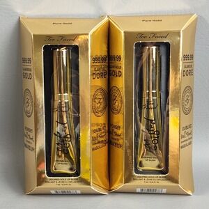 Too Faced Melted‎ Gold Liquified Gold Lip Gloss 7ml~.24 oz. NEW Lot Of 2